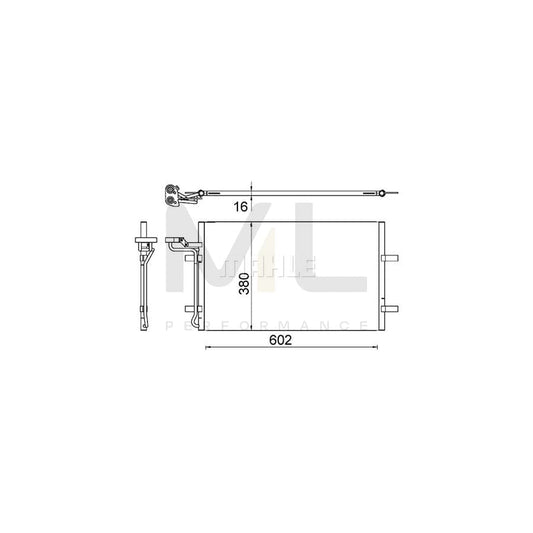 MAHLE ORIGINAL AC 725 000S Air conditioning condenser without dryer | ML Performance Car Parts