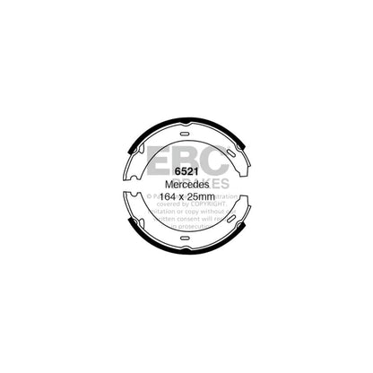 EBC 6521 Mercedes-Benz C/W140 T210 Rear Brake Shoes 1 | ML Performance UK Car Parts