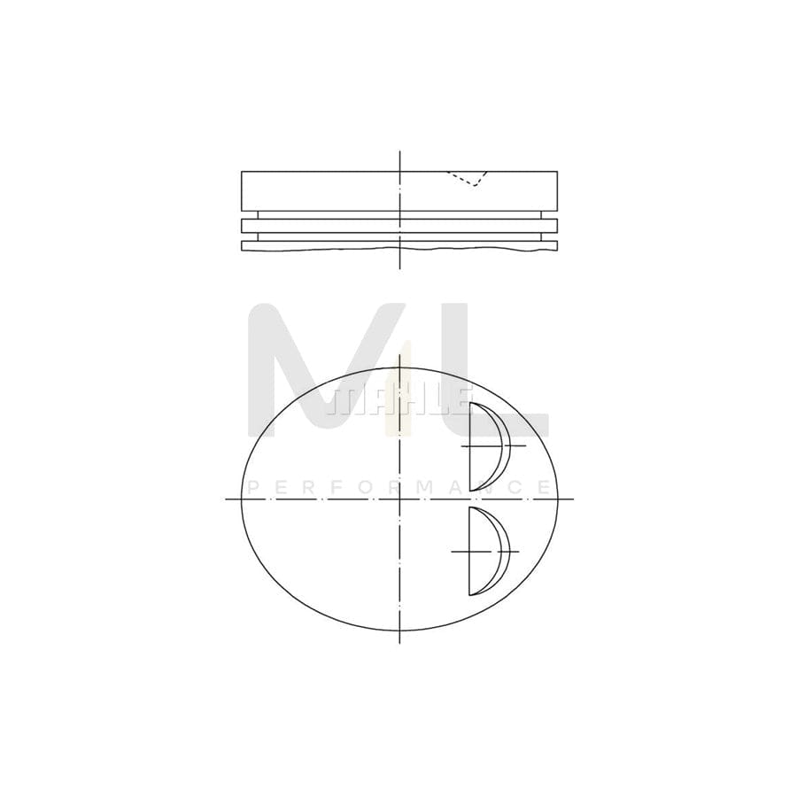 MAHLE ORIGINAL 038 40 01 Piston 81,2 mm | ML Performance Car Parts