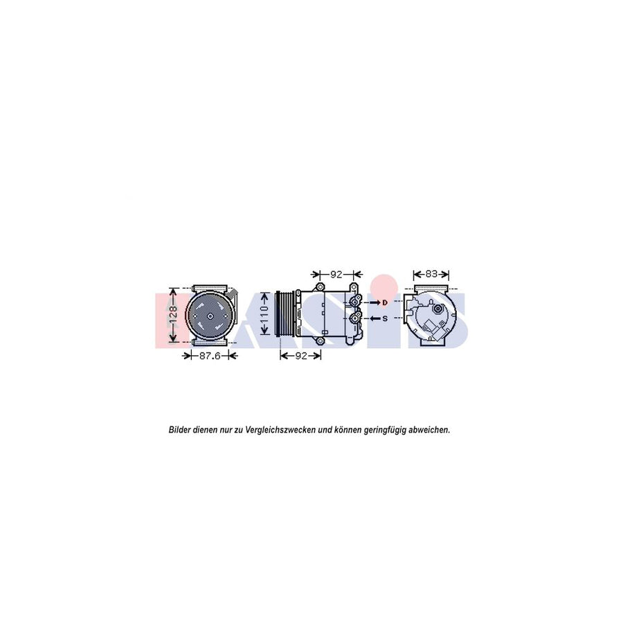 AKS Dasis 852554N Compressor, Air Conditioning