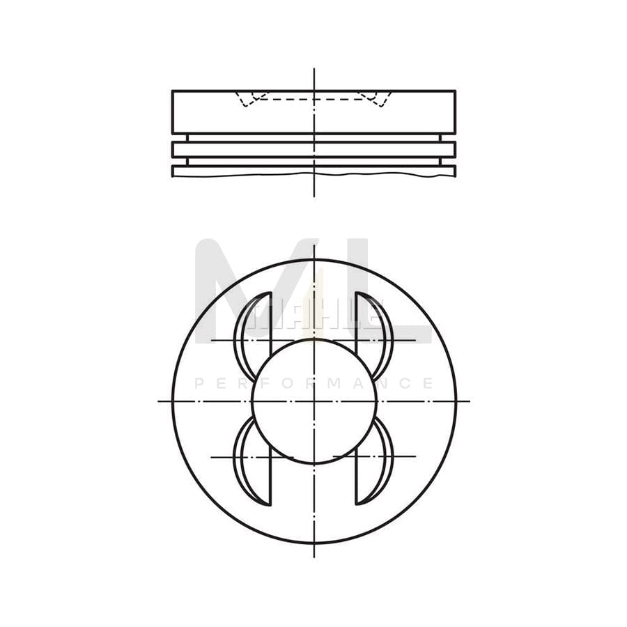 MAHLE ORIGINAL 002 85 02 Piston 97,5 mm, without cooling duct | ML Performance Car Parts