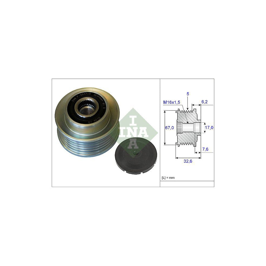 Ina 535 0097 10 Alternator Freewheel Clutch