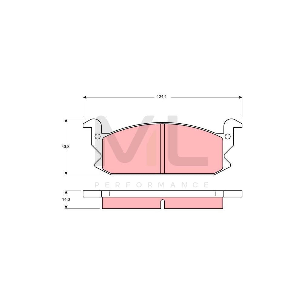 TRW Gdb366 Brake Pad Set Not Prepared For Wear Indicator
