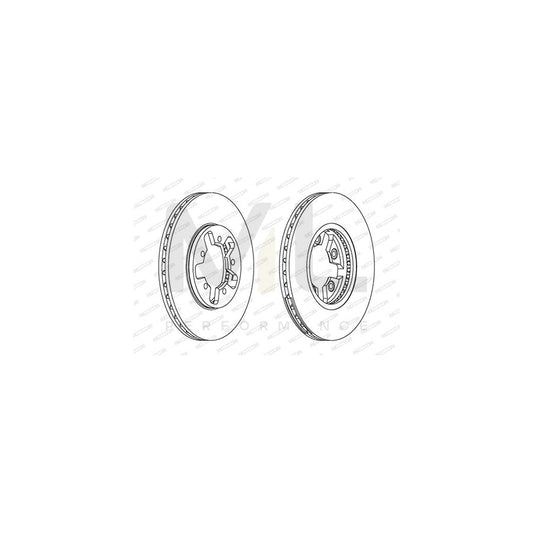 Ferodo Premier DDF470 Brake Disc for Nissan 300Zx Targa (Z31) Vented, Without Bolts/Screws  - Pair
