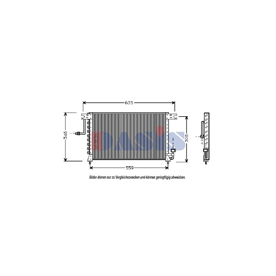 AKS Dasis 562570N Air Conditioning Condenser for Hyundai S-Coupé (Slc)