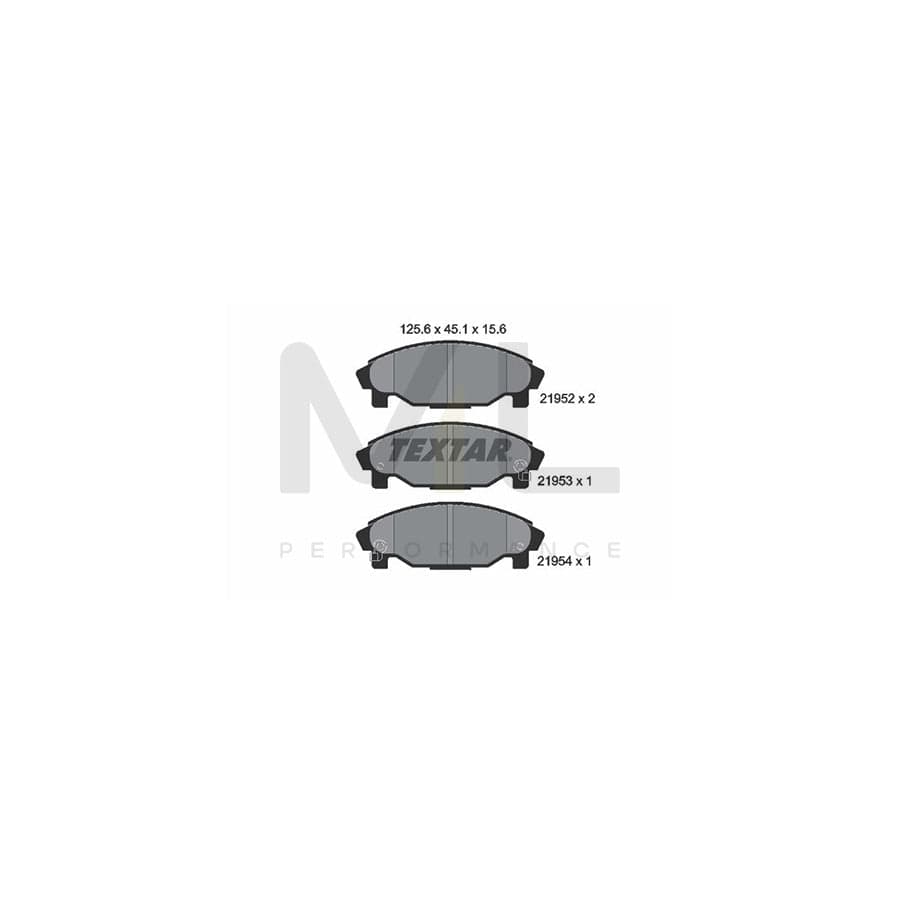 TEXTAR 2195202 Brake pad set with acoustic wear warning