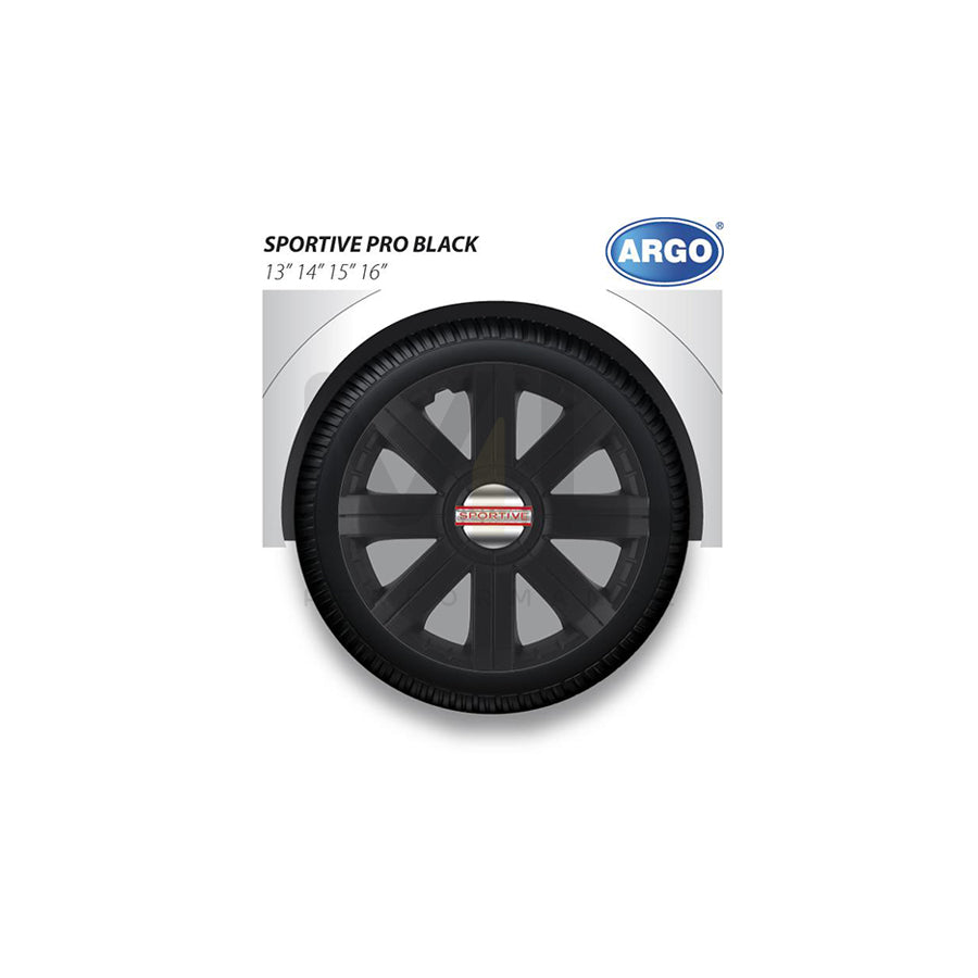 ARGO 13 SPORTI.PRO BLACK Wheel trims 13 Inch Black