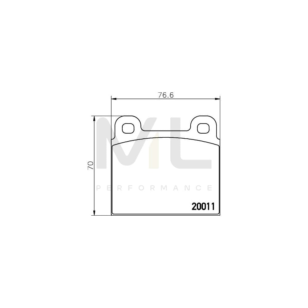 Hella 8DB 355 017-451 Brake Pad Set Not Prepared For Wear Indicator | ML Performance Car Parts