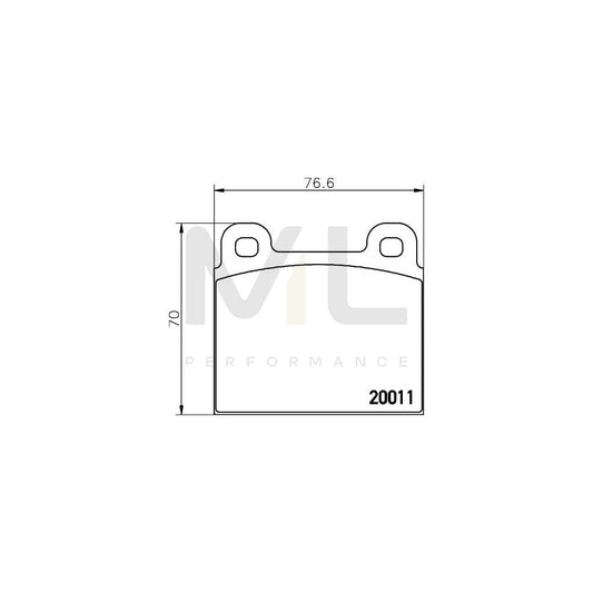 Hella 8DB 355 017-451 Brake Pad Set Not Prepared For Wear Indicator | ML Performance Car Parts