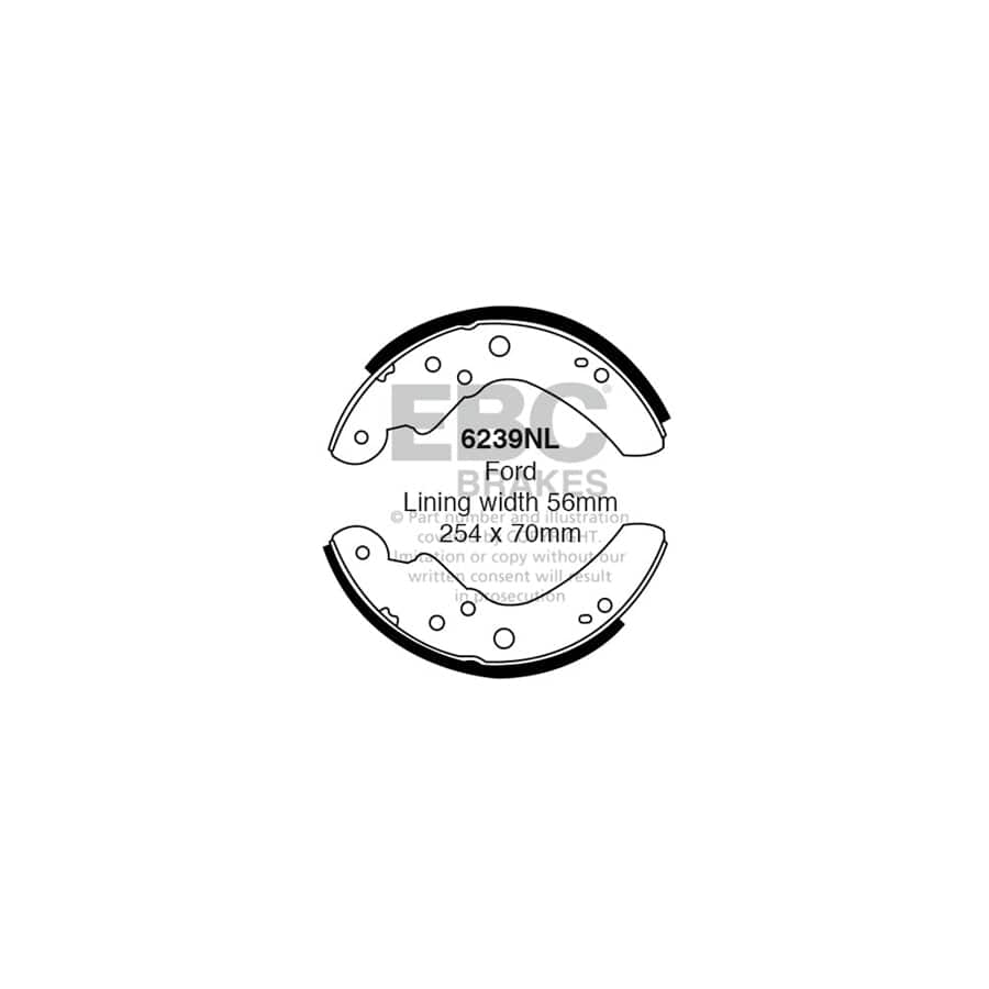 EBC 6239NL Ford Transit Rear Brake Shoes 1 | ML Performance UK Car Parts
