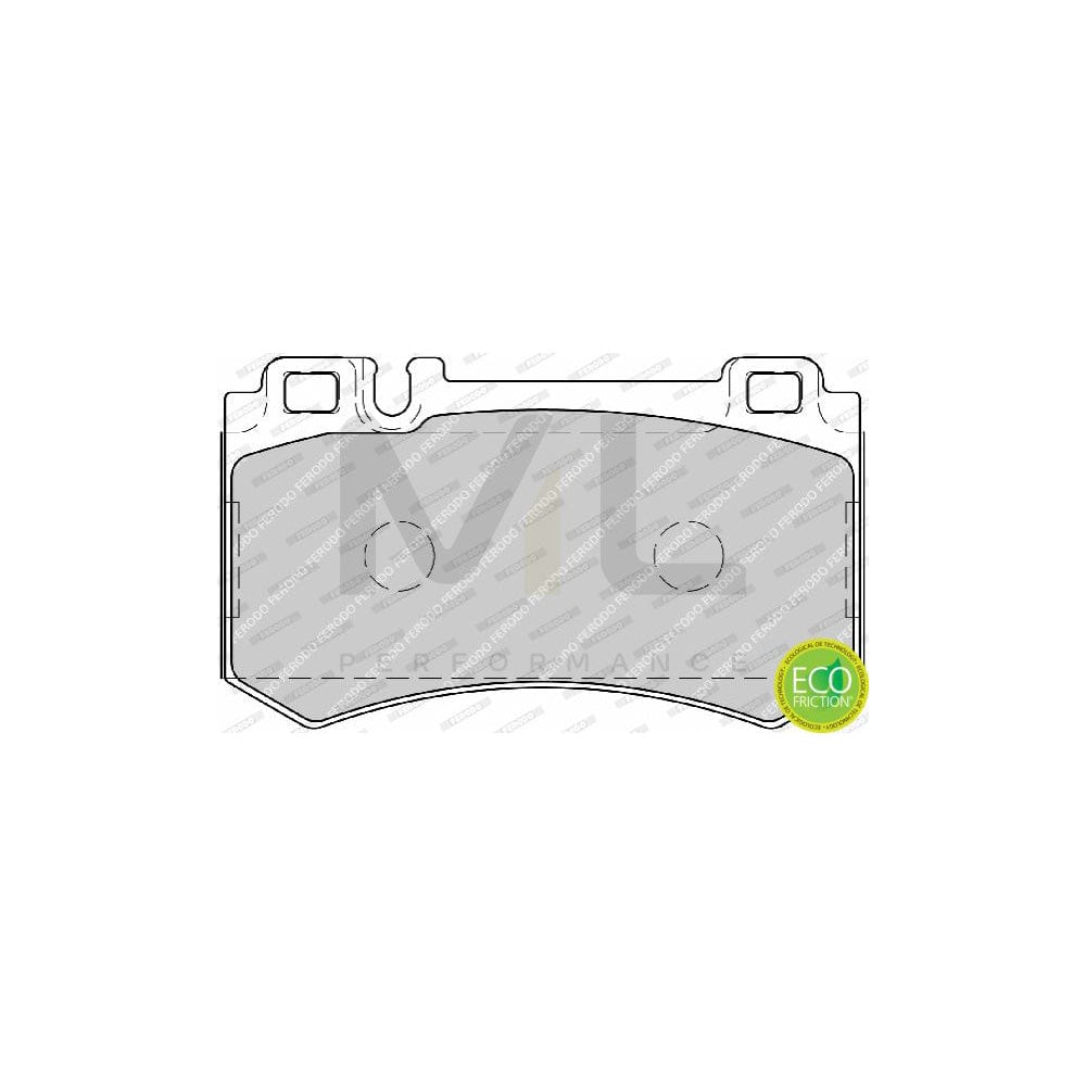 Ferodo Premier Eco Friction FDB1809 Brake Pad Set Not Prepared for Wear Indicator, Without Accessories