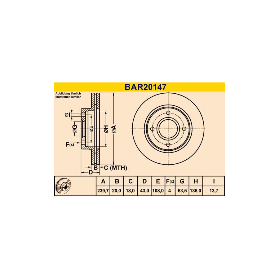 Barum Bar20147 Brake Disc