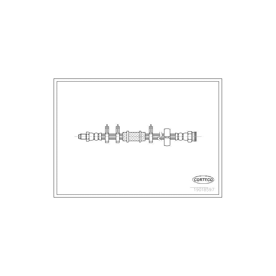 Corteco 19018597 Brake Hose for Fiat Uno Hatchback (146)