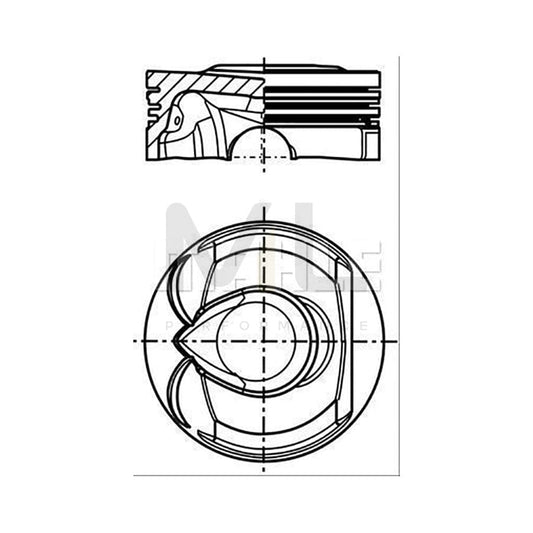 MAHLE ORIGINAL 039 PI 00123 001 Piston 77,25 mm, without cooling duct | ML Performance Car Parts