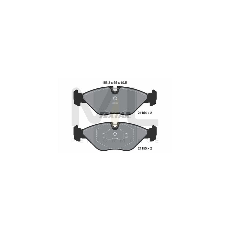 TEXTAR 2115402 Brake pad set for SAAB 9000 prepared for wear indicator