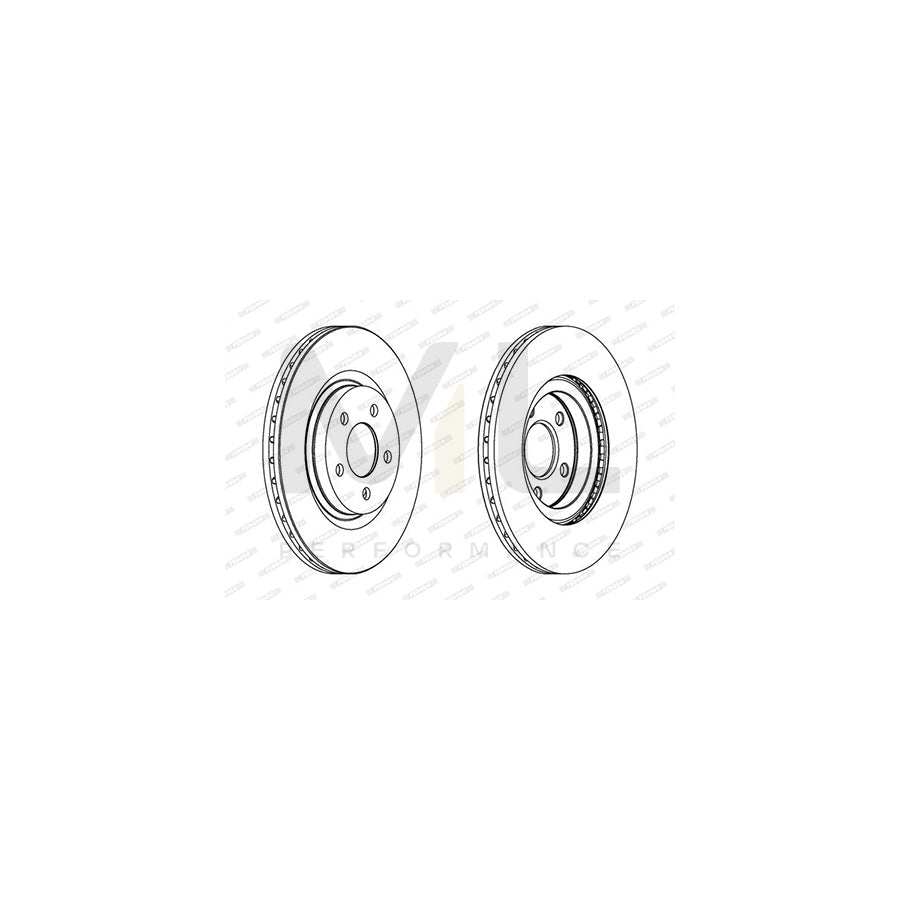 Ferodo Premier DDF1153 Brake Disc Vented, Without Bolts/Screws  - Pair