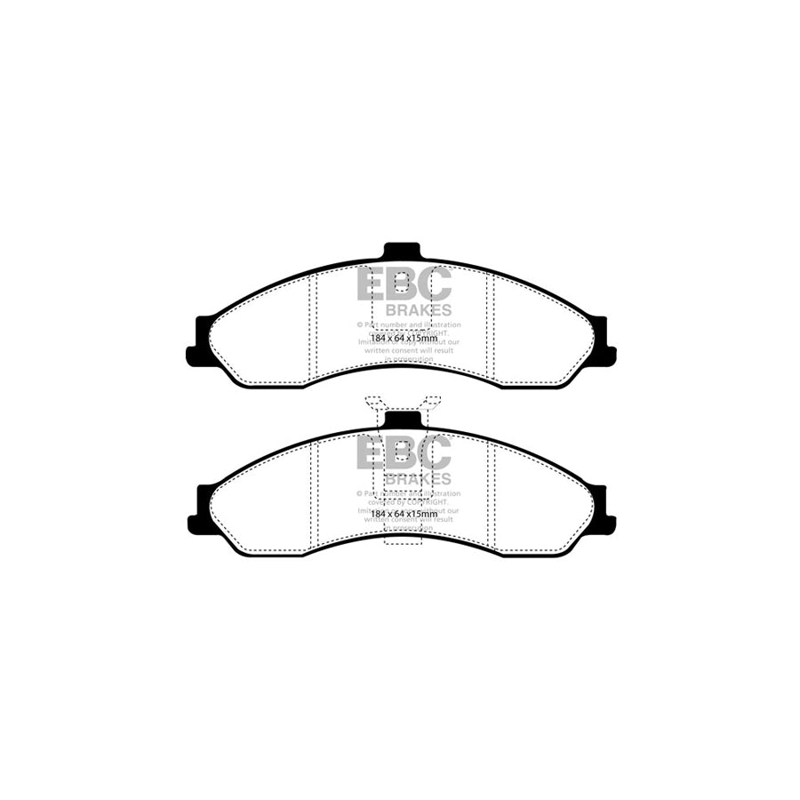EBC PD03KF533 Holden Commodore (VZ) Yellowstuff Front Brake Pad & Plain Disc Kit 2 | ML Performance UK Car Parts