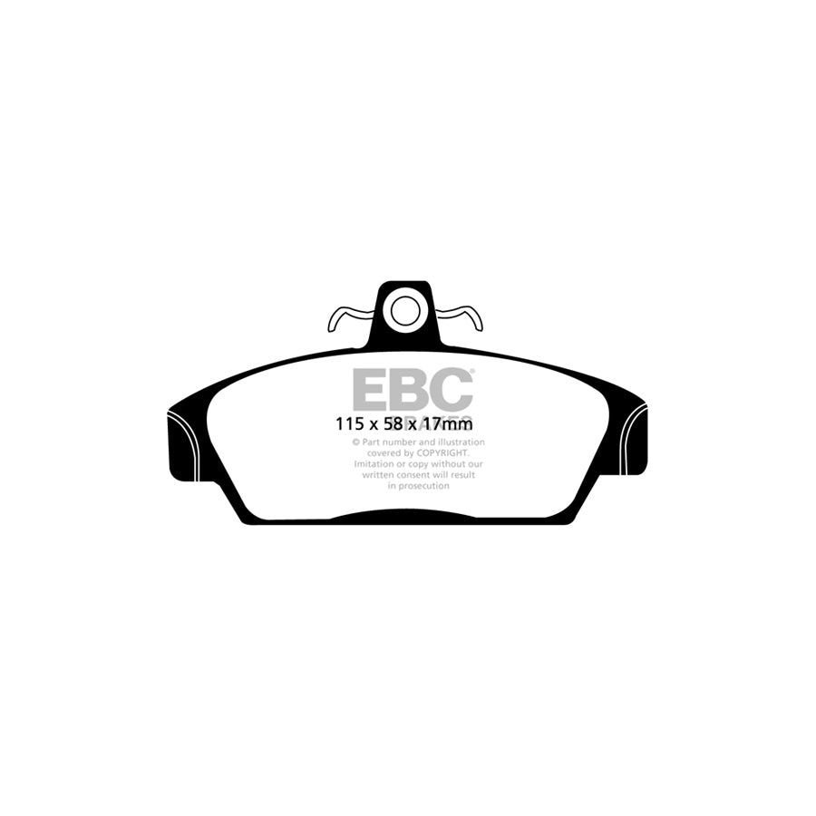 EBC PD08KF256 Gtm Mg Onyx Rover Yellowstuff Front Brake Pad & USR Disc Kit - Girling/TRW Caliper 2 | ML Performance UK Car Parts