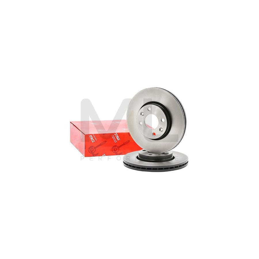TRW DF4364 Brake Disc Vented, Painted, High-carbon  - 1 piece