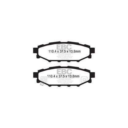 EBC DP31584C Subaru Redstuff Rear Brake Pads - Akebono Caliper (Inc. Impreza, Legacy, Outback) 2 | ML Performance UK Car Parts