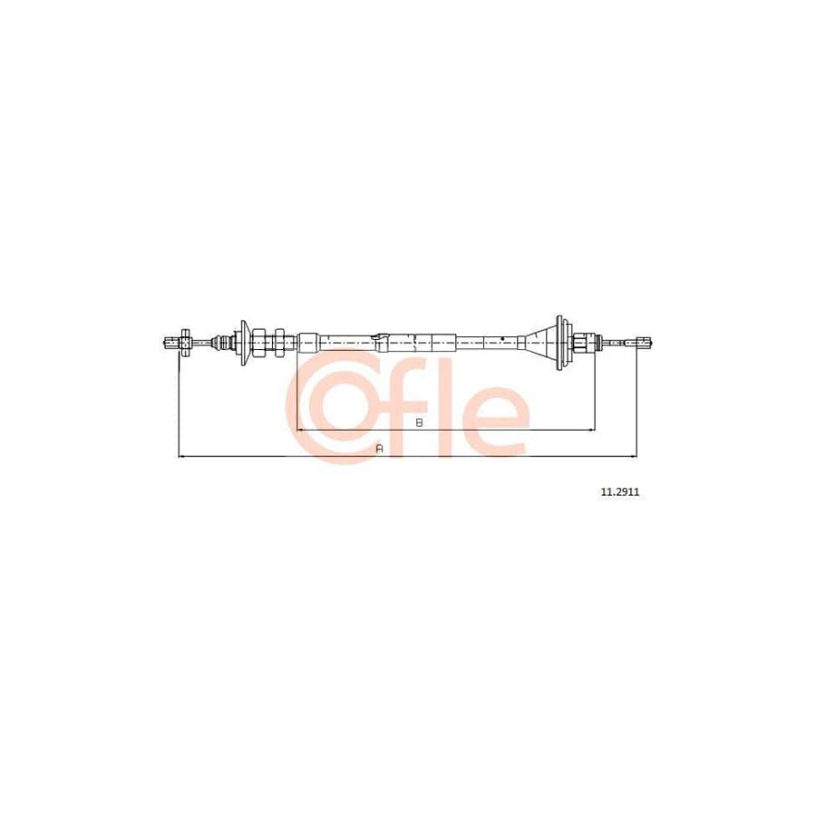 Cofle 92.11.2911 Clutch Cable for Renault Espace II (J63/S63)
