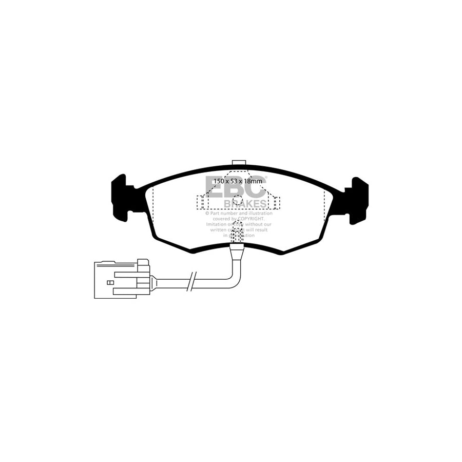 EBC DP961 Ford Granada Mk3 Ultimax Front Brake Pads - Girling/TRW Caliper 2 | ML Performance UK Car Parts