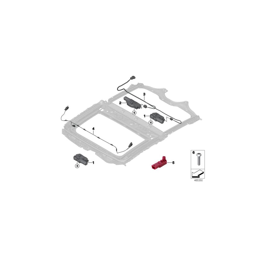 Genuine BMW 54107409152 G12 Wiring Harness For Roller Sunblind (Inc. 750LiX 4.0, M760iX & 740LdX)