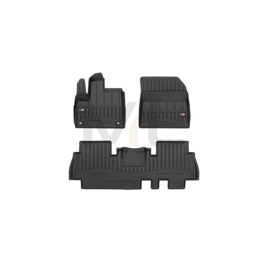 FROGUM Tailored 3D409064 Floor mat set for PEUGEOT Rifter MPV Elastomer, Front and Rear, Quantity: 3, Black, (LHD)