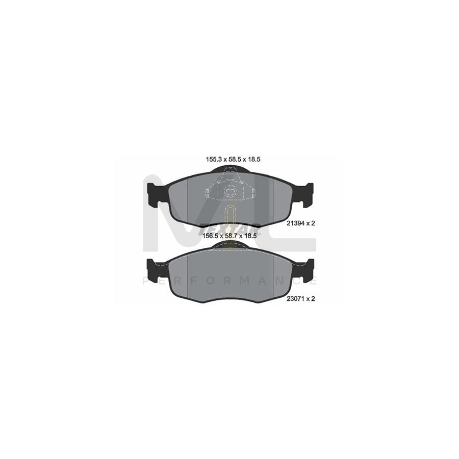 TEXTAR 2139408 Brake pad set not prepared for wear indicator