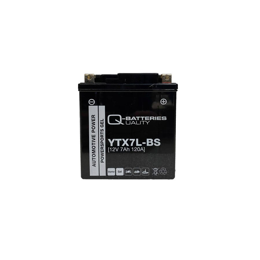Q-Batteries Motorcycle Battery YTX7LBS Gel 50614 12V 7Ah 120A