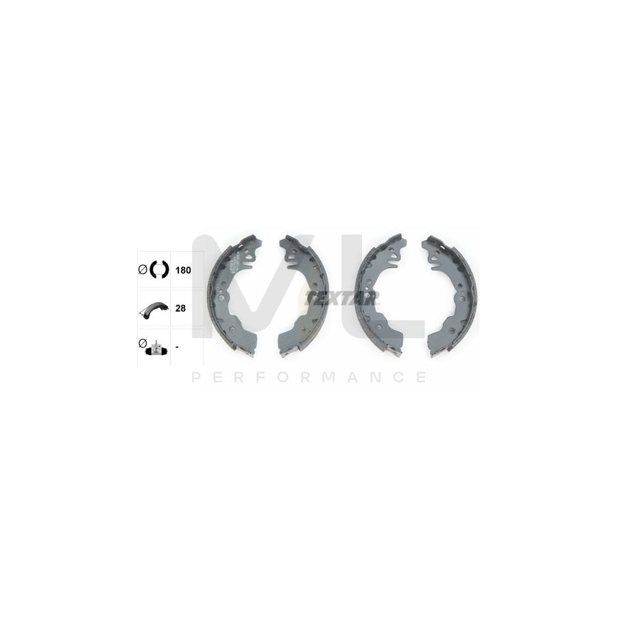 TEXTAR 91067900 Brake Shoe Set without handbrake lever