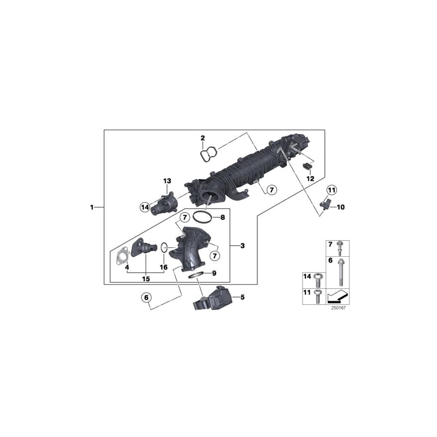 Genuine BMW 11617823245 F30 F02 F36 Pipe (Inc. 640d, 640dX & 530dX)