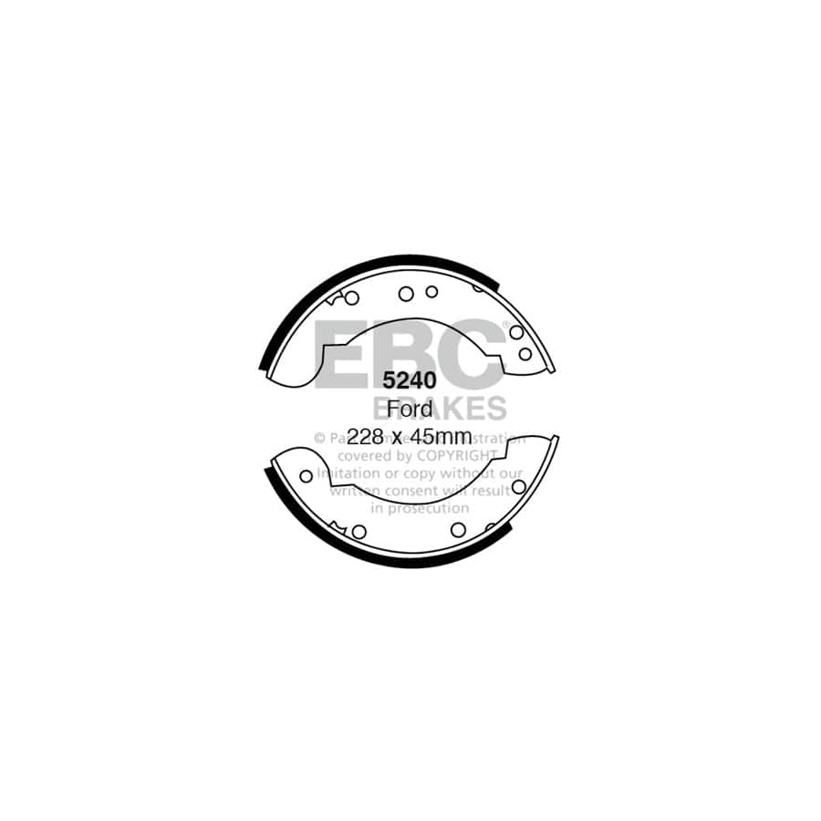 EBC 5240 Ford Freight Rover Ldv Leyland Dafmorgan Rear Brake Shoes 1 | ML Performance UK Car Parts
