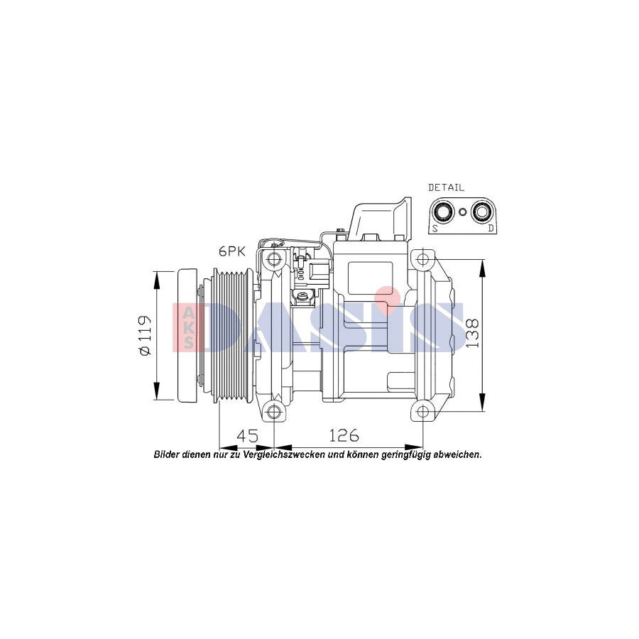 AKS Dasis 851444N Compressor, Air Conditioning