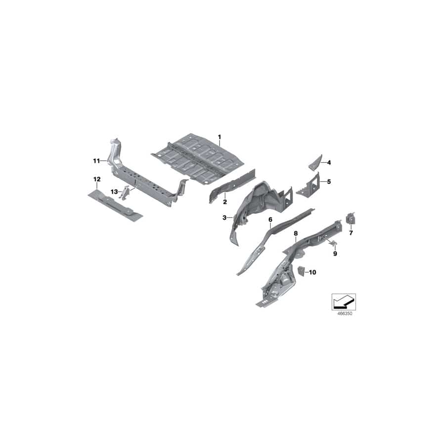 Genuine BMW 41007437866 F48 Extension For Sidewall, Rear Right (Inc. X1 28iX, X1 20d & X1 18d)