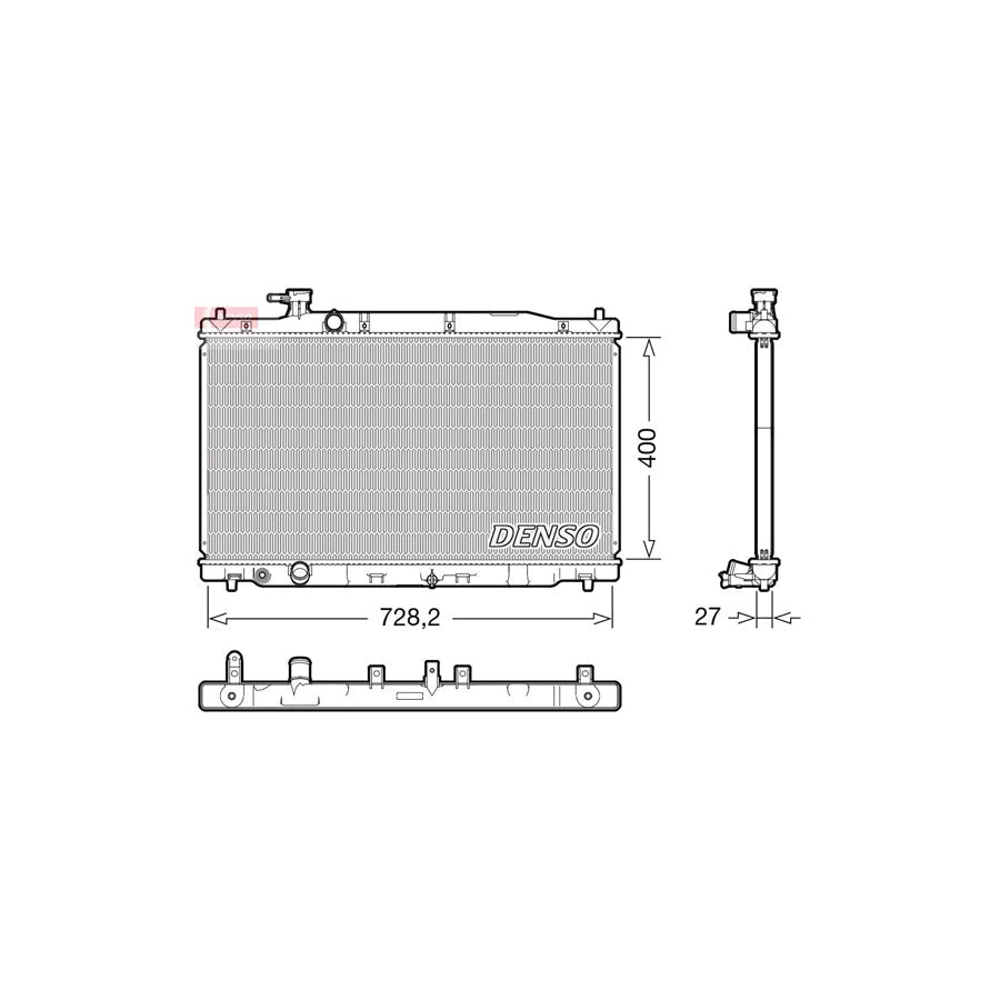 DENSO DRM40050 Engine Radiator for Honda Cr-V III (Re)