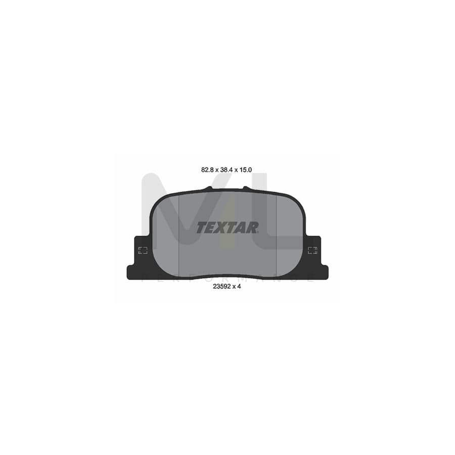 TEXTAR 2359201 Brake pad set not prepared for wear indicator