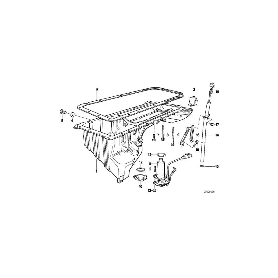 Genuine BMW 11431730044 E34 Guide Tube (Inc. 520i & 525i)