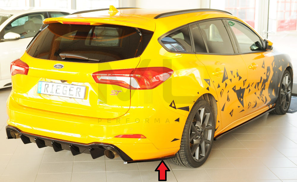 Rieger 00088245 Ford DEH Focus 4 Rear Side Splitter (Inc. Focus 4 ST) 3 | ML Performance UK Car Parts