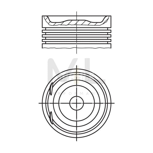 MAHLE ORIGINAL 012 29 00 Piston 86,0 mm, without cooling duct | ML Performance Car Parts