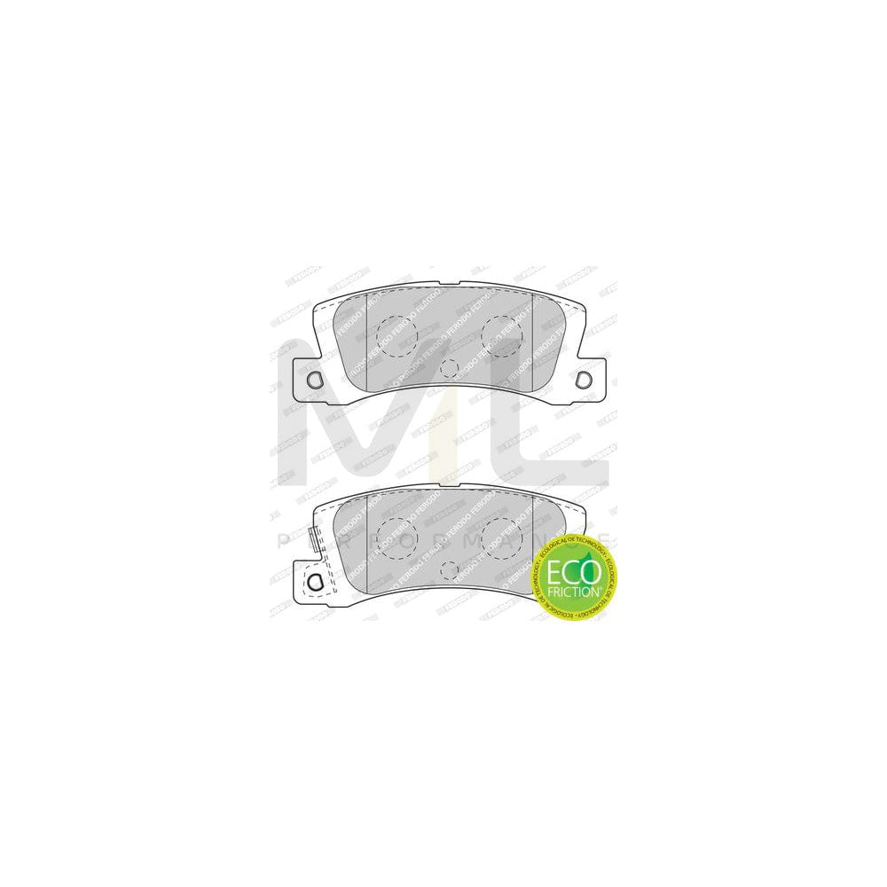 Ferodo Premier Eco Friction FDB4274 Brake Pad Set With Acoustic Wear Warning, Without Accessories