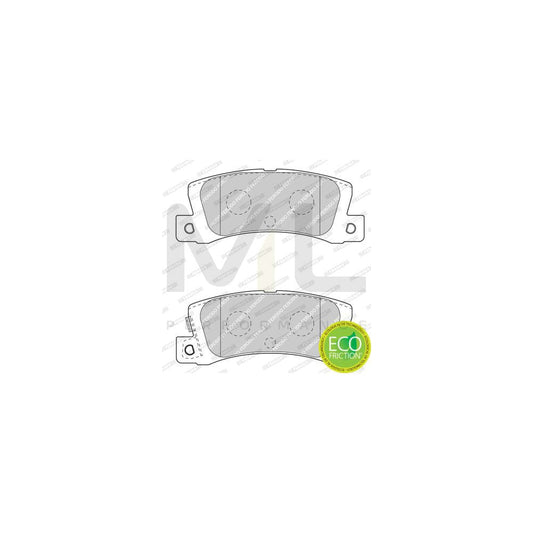 Ferodo Premier Eco Friction FDB4274 Brake Pad Set With Acoustic Wear Warning, Without Accessories