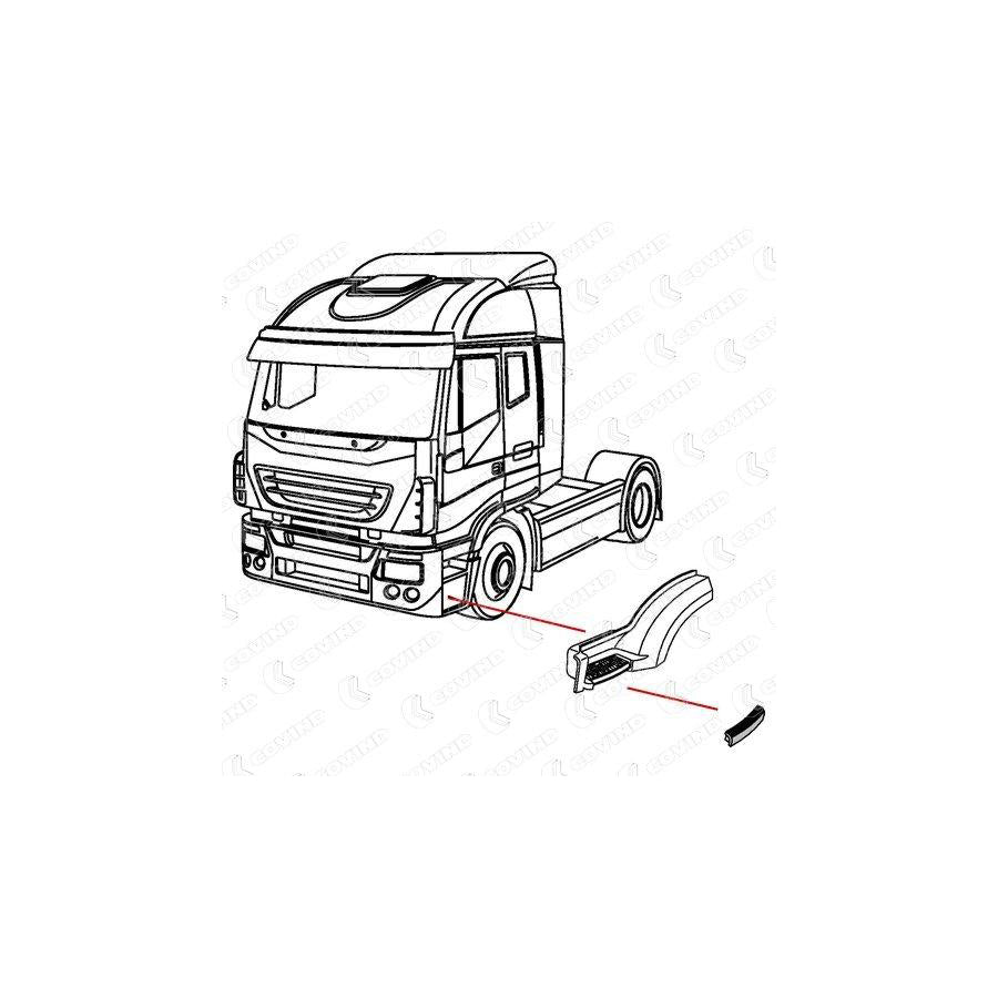 Covind 530/215 Trim / Protective Strip, Mudguard