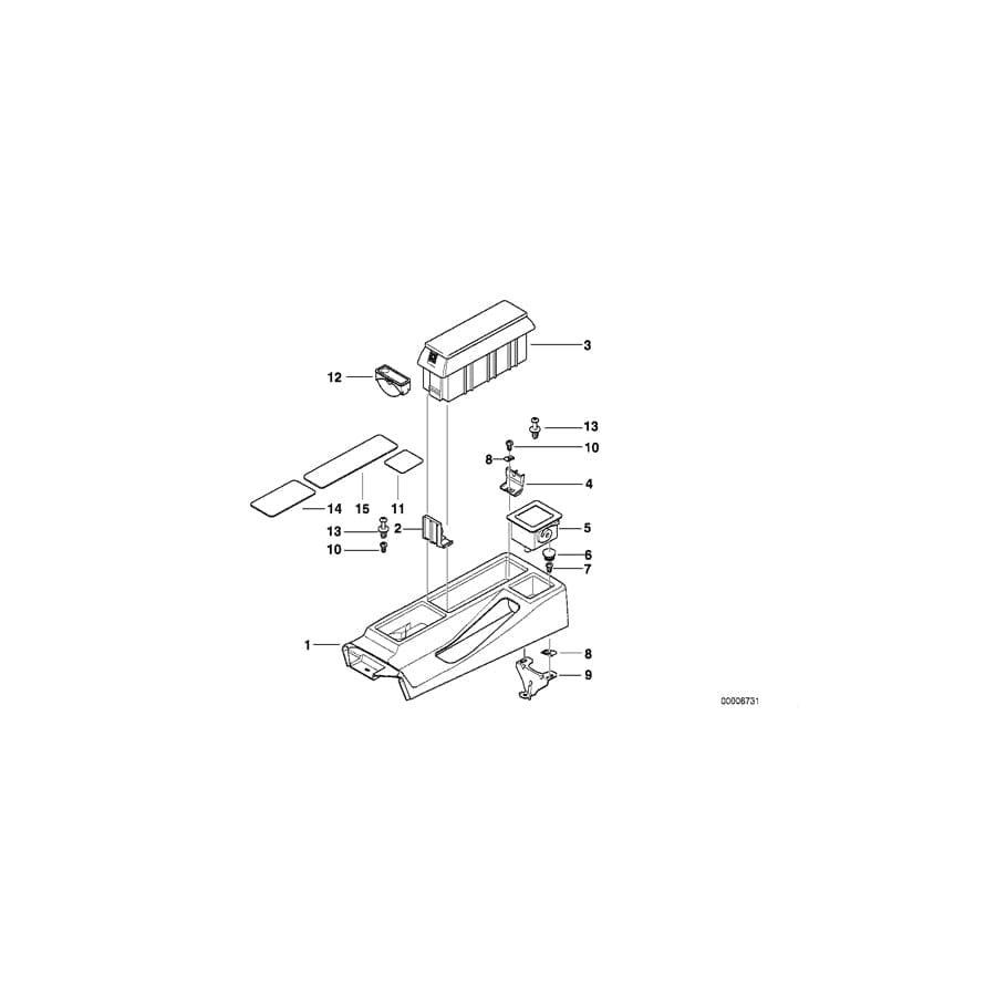 Genuine BMW 65148189338 E36 Rear Bracket (Inc. 316i 1.9, 316g & 323ti)