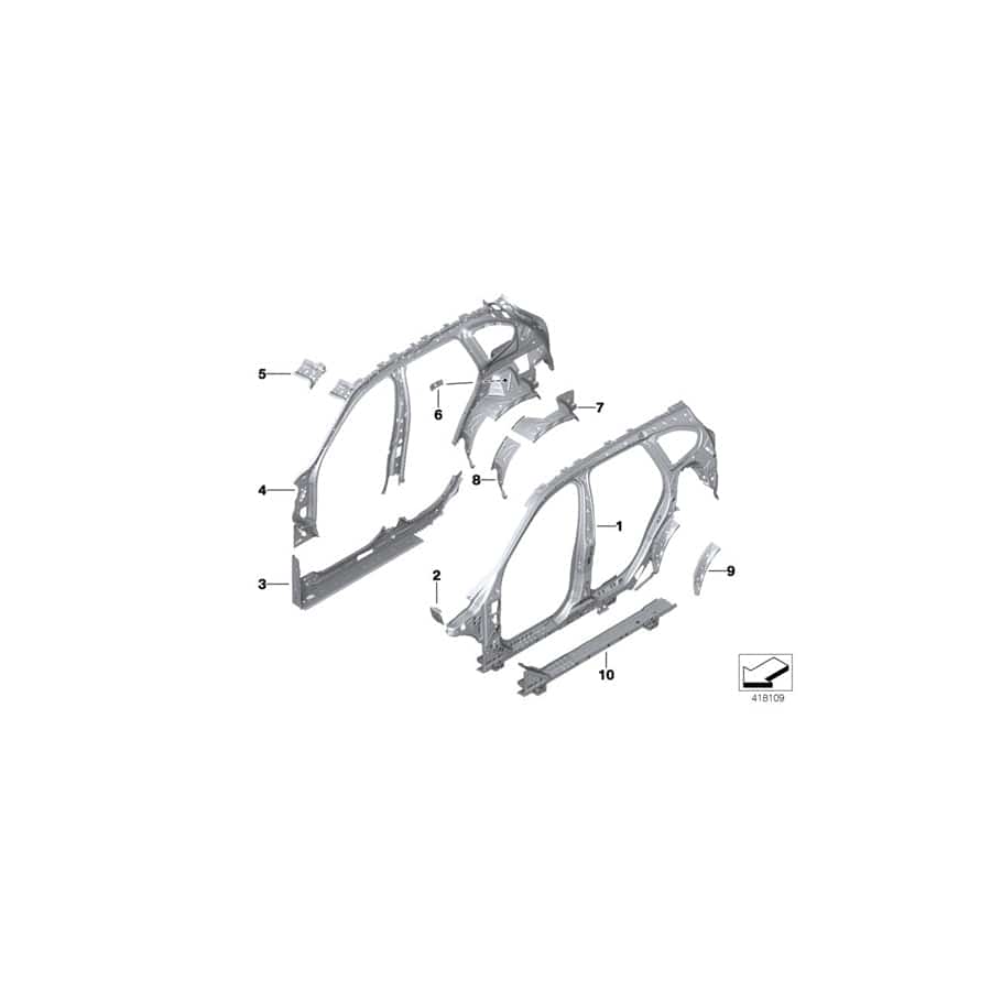 Genuine BMW 41007436163 F48 Wheelhouse Extension, Left (Inc. X1 20dX, X1 20d & X1 20iX)