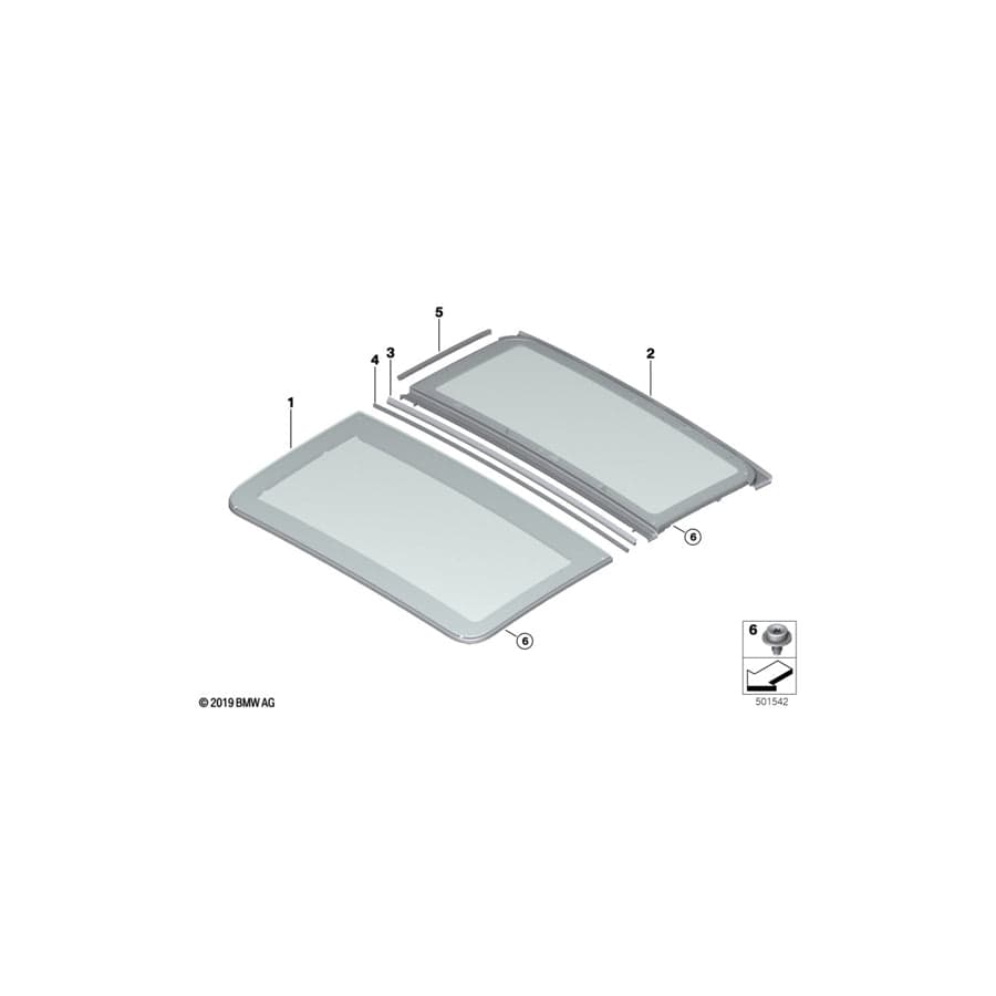 Genuine BMW 54109466549 F44 Glass Cover, Front (Inc. 218i, 228iX & M235iX)