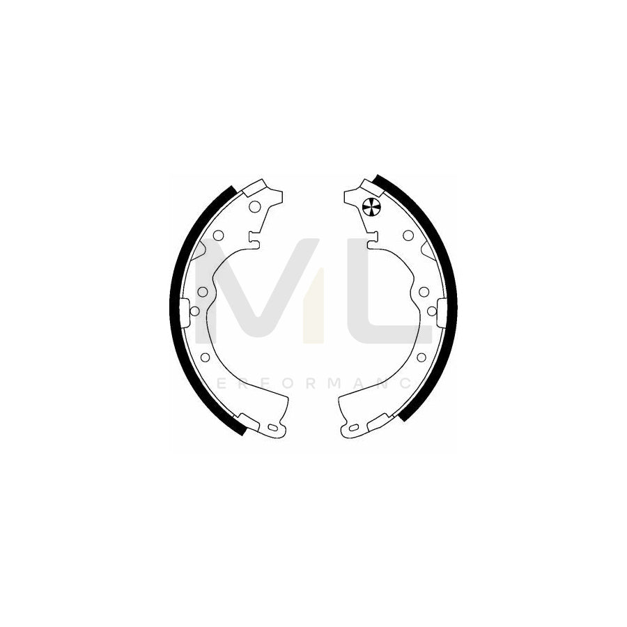 TEXTAR 91051100 Brake Shoe Set without handbrake lever