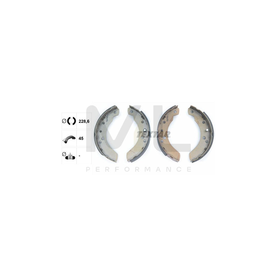 TEXTAR 91037500 Brake Shoe Set without handbrake lever