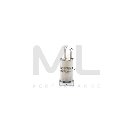 MANN-FILTER WK 6038 Fuel filter In-Line Filter