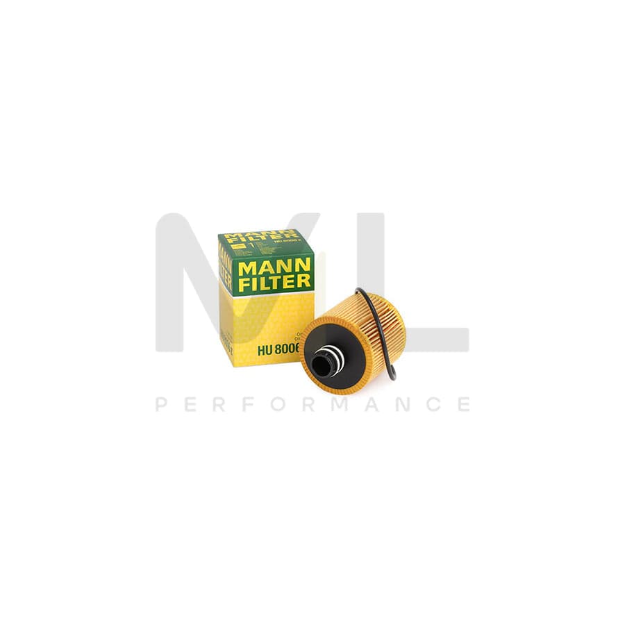 MANN-FILTER HU 8006 z Oil Filter with seal, Filter Insert